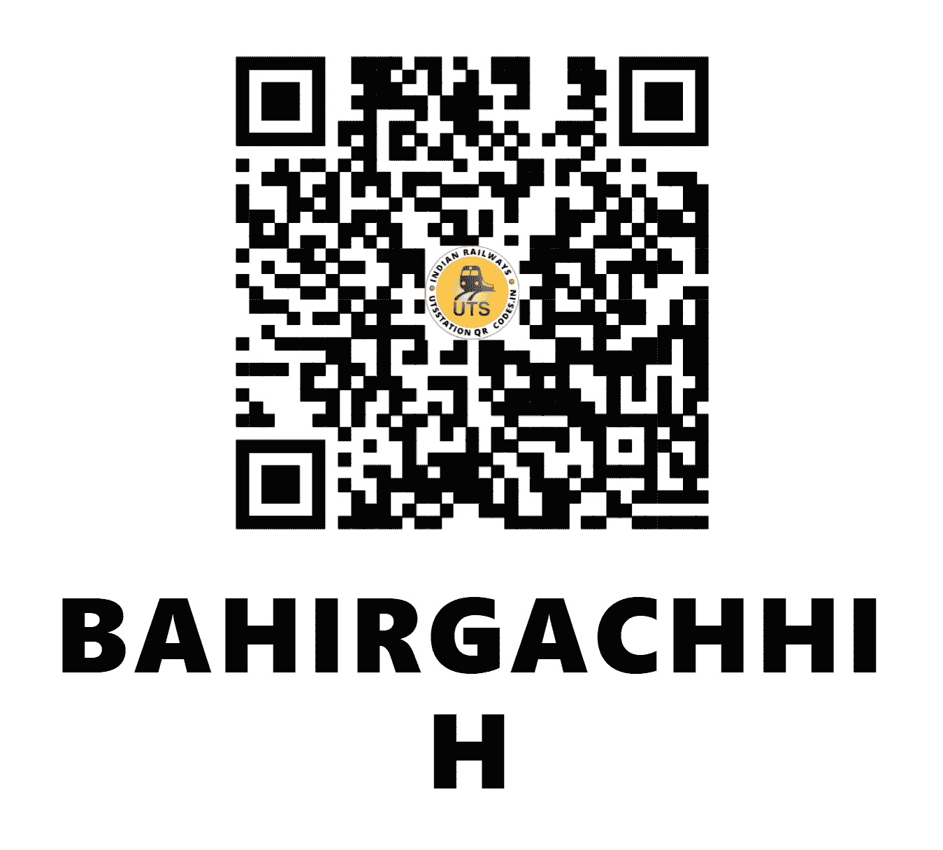 UTS QR Code for BAHIRGACHHI H - BHGH - ER (WEST BENGAL)